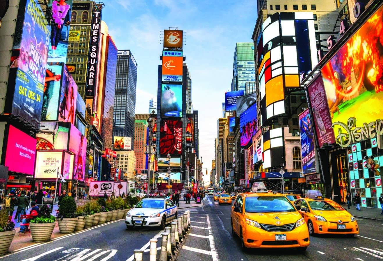 1000 Piece Jigsaw Puzzle for Adult Kids, (Time Square) Small Pieces Spare Time/Educational Intellectual Fun Game Home Wall Decor