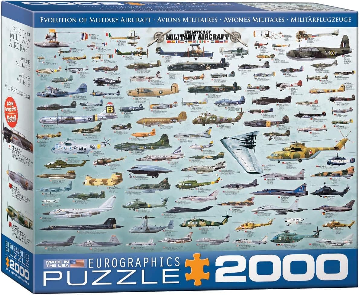 EuroGraphics Evolution of Military Aircraft Puzzle (2000-Piece) (8220-0578)