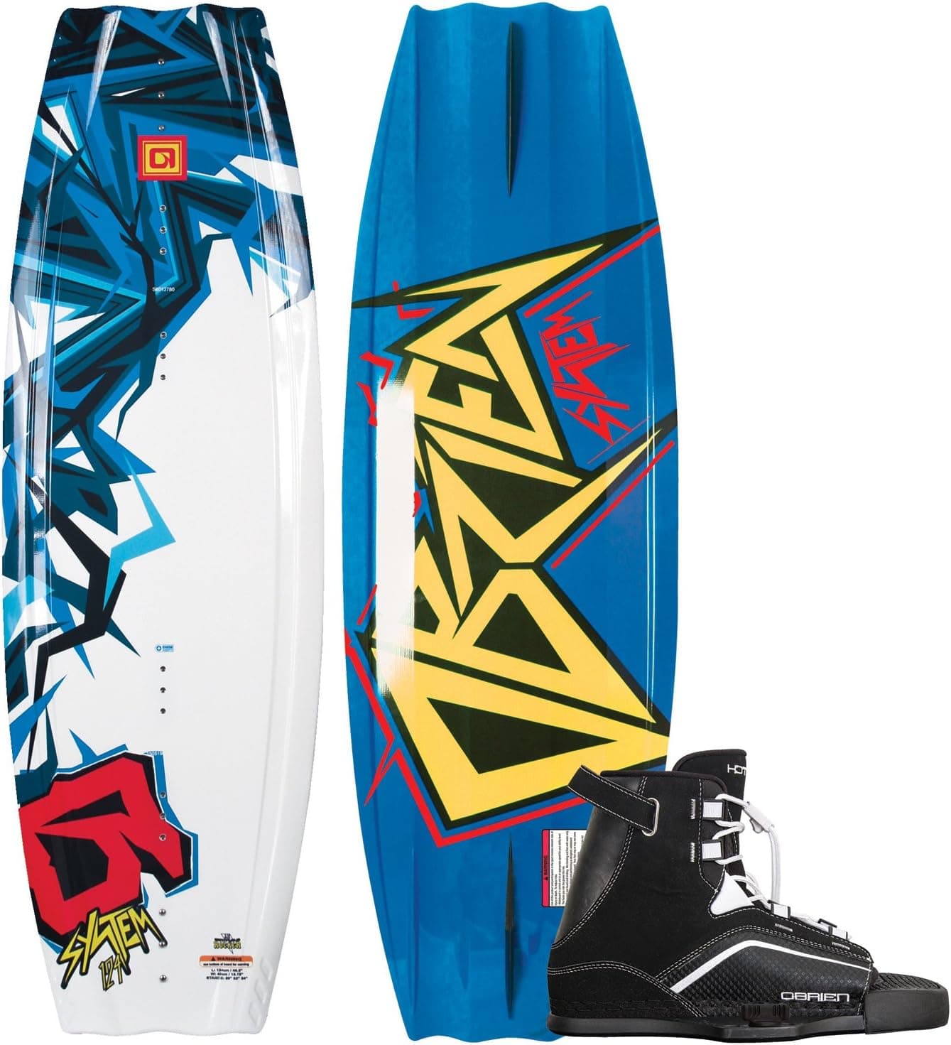 O'Brien System Wakeboard w/ Clutch Jr Bindings Kid's Sz 124cm/(2-5)