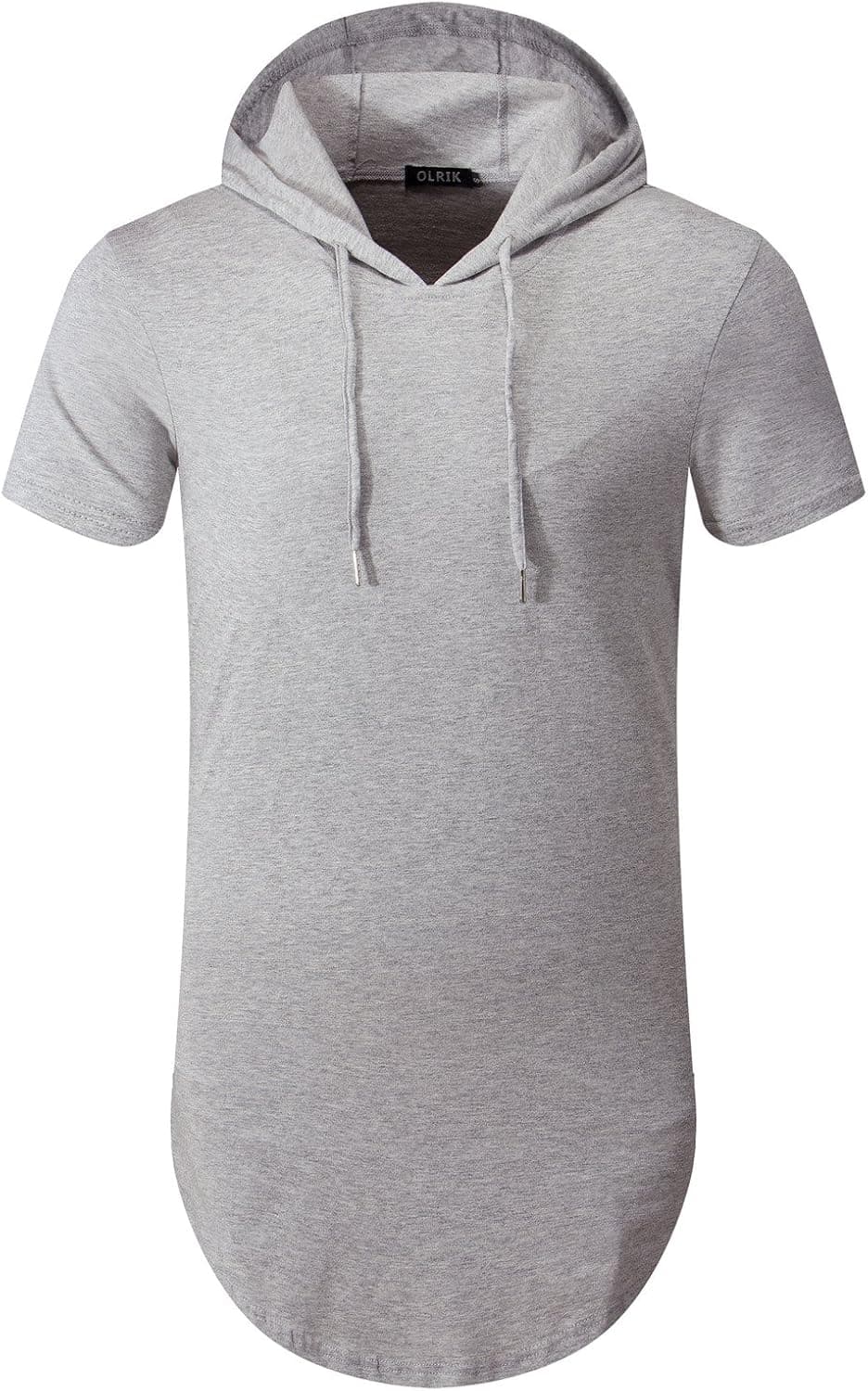 OLRIK Men's Hipster Hip Hop Base Tee for Men Gery XXL