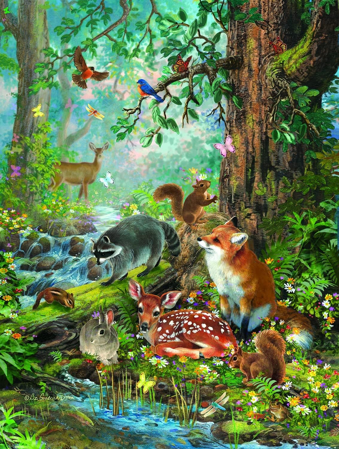Woodland Forest Friends 300 Piece Jigsaw Puzzle by SunsOut