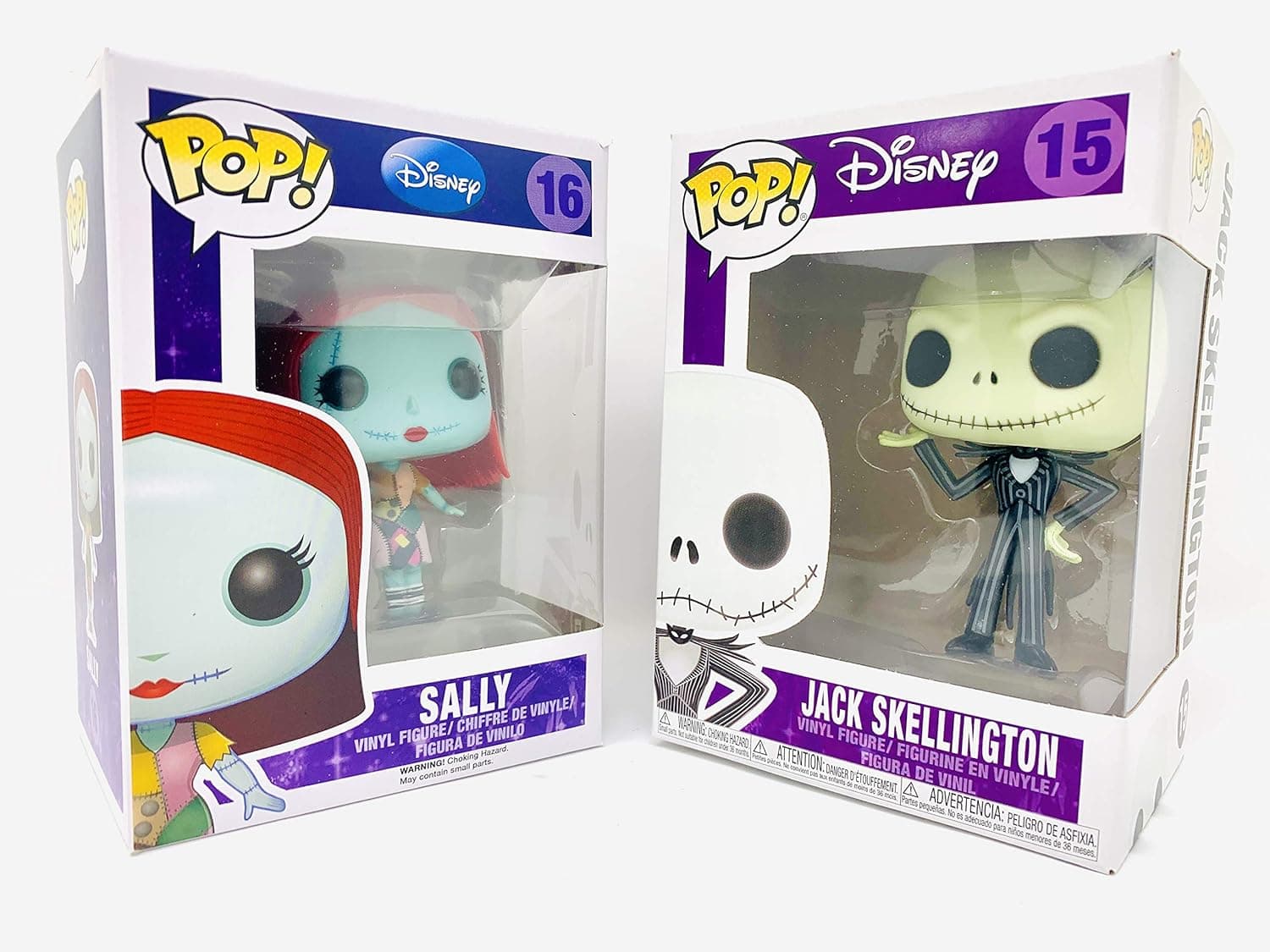 Funko Jack Skellington & Sally Nightmare Before Christmas 3.75” POP Figure Bundle