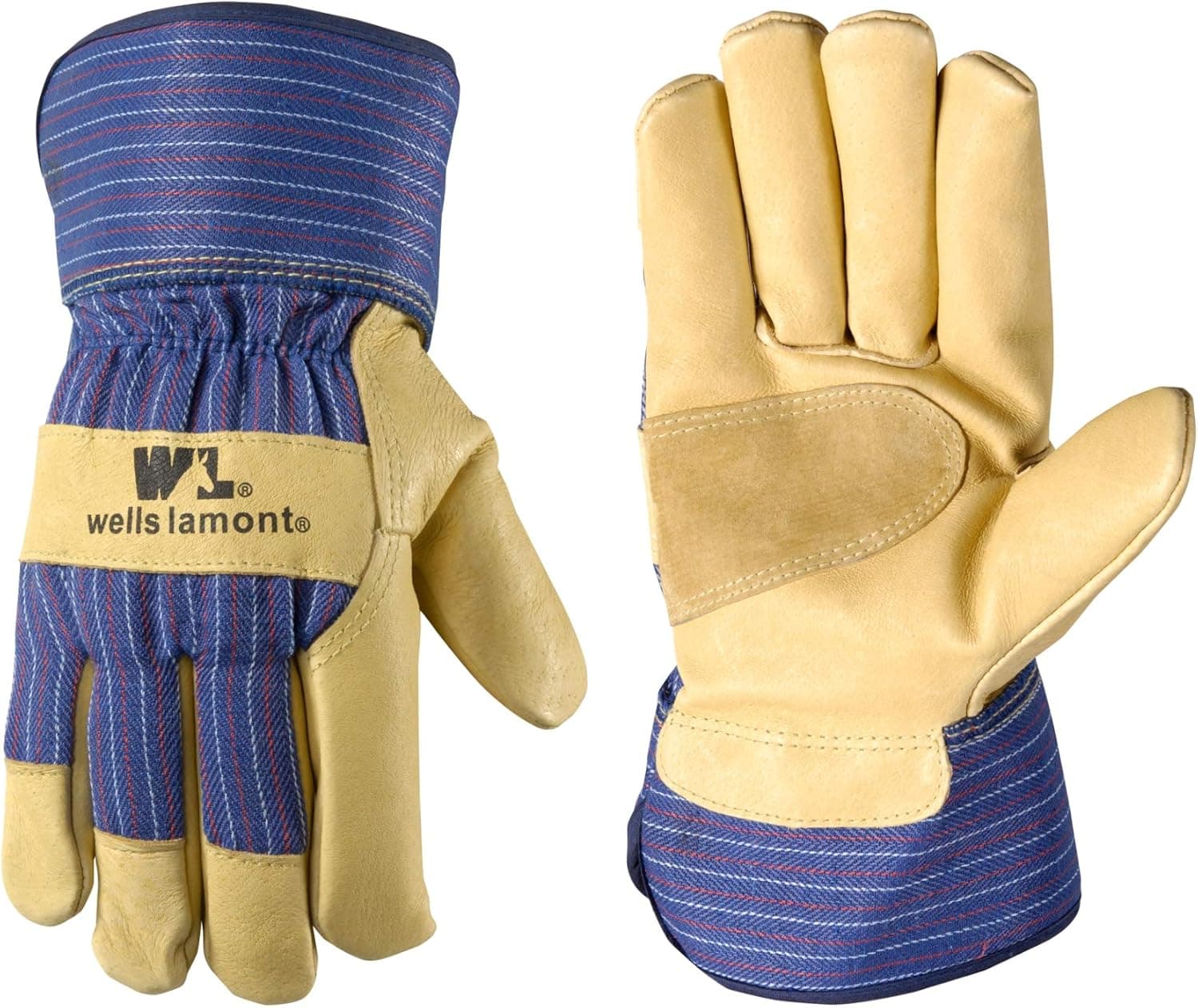 Men's Heavy Duty Leather Palm Thinsulate Winter Work Gloves with Safety Cuff, Extra Large (Wells Lamont 5235XL), Palomino
