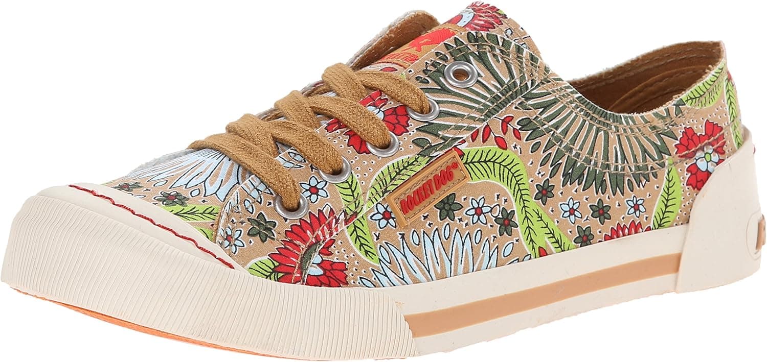 Rocket Dog Women's Jazzin Sneakers Natural Conga Cotton 6.5 M