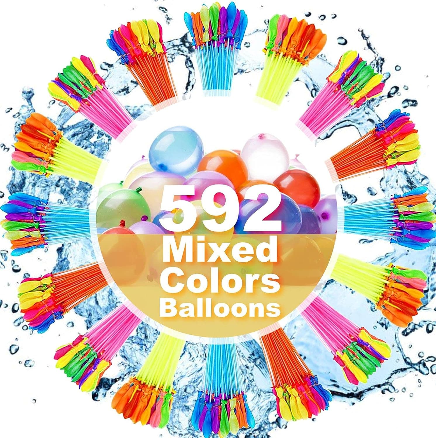 FEECHAGIER Water Balloons for Kids Girls Boys Balloons Set Party Games Quick Fill 592 Balloons for Swimming Pool Outdoor Summer Funs GH263