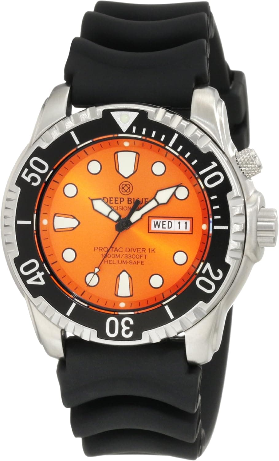 Deep Blue Men's PTDVRORANGE 1000m Diver Watch