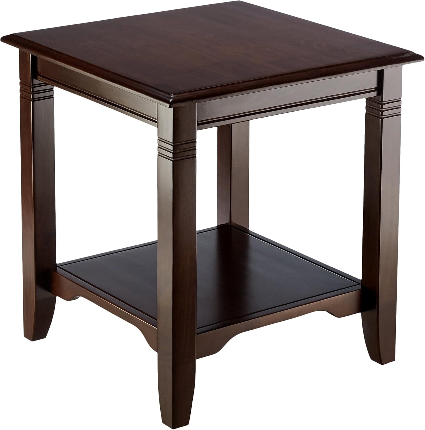 Muse Home Wood End Table - Dark Mahogany