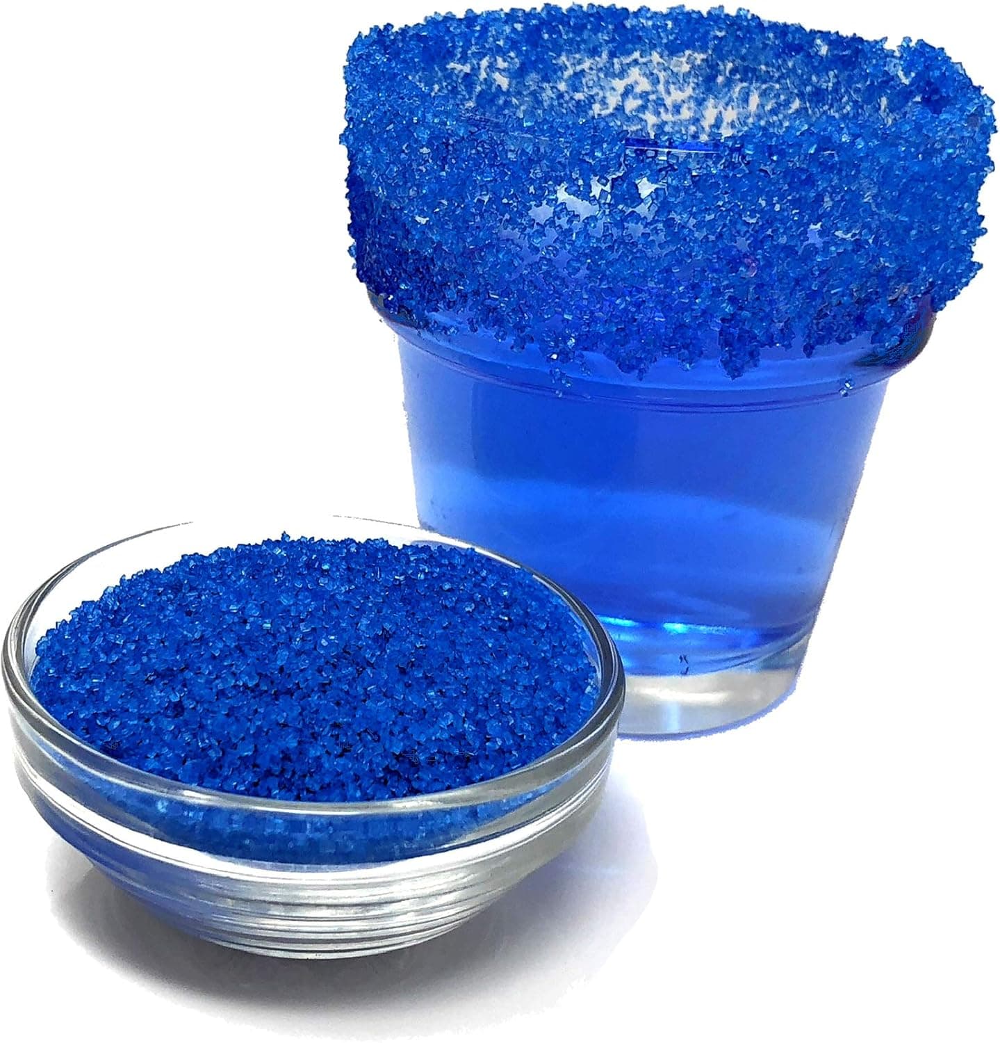 Snowy River Royal Blue Cocktail Sugar - Kosher Certified Naturally Colored Royal Blue Cocktail Rimmer (8oz, Medium Crystal)