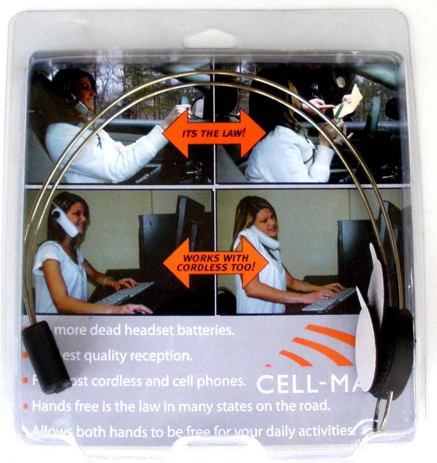 Cell-Mate Headset For Home And Cellular Telephones