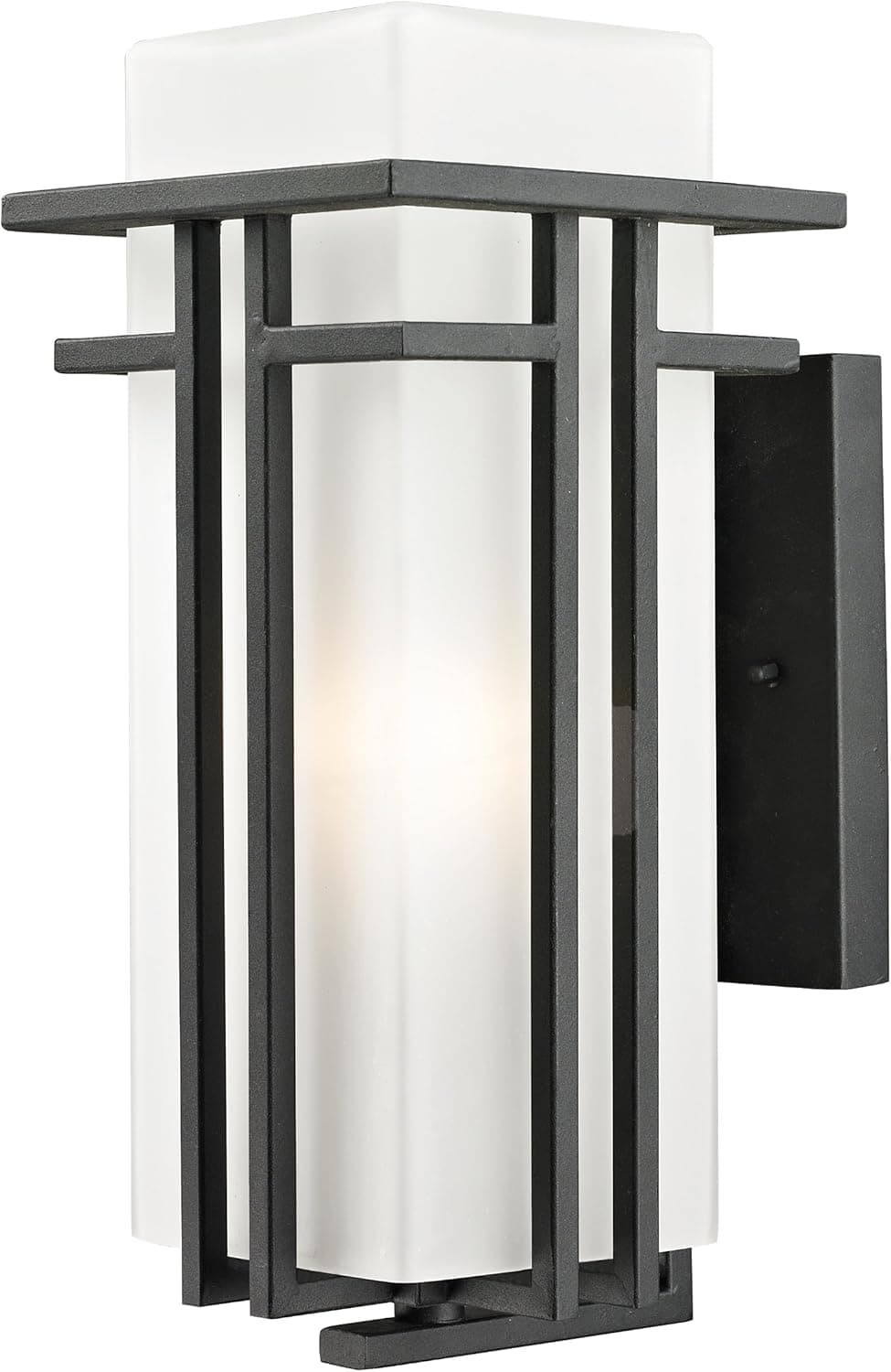 Z-Lite 549M-BK Outdoor Wall Light, Matte Opal