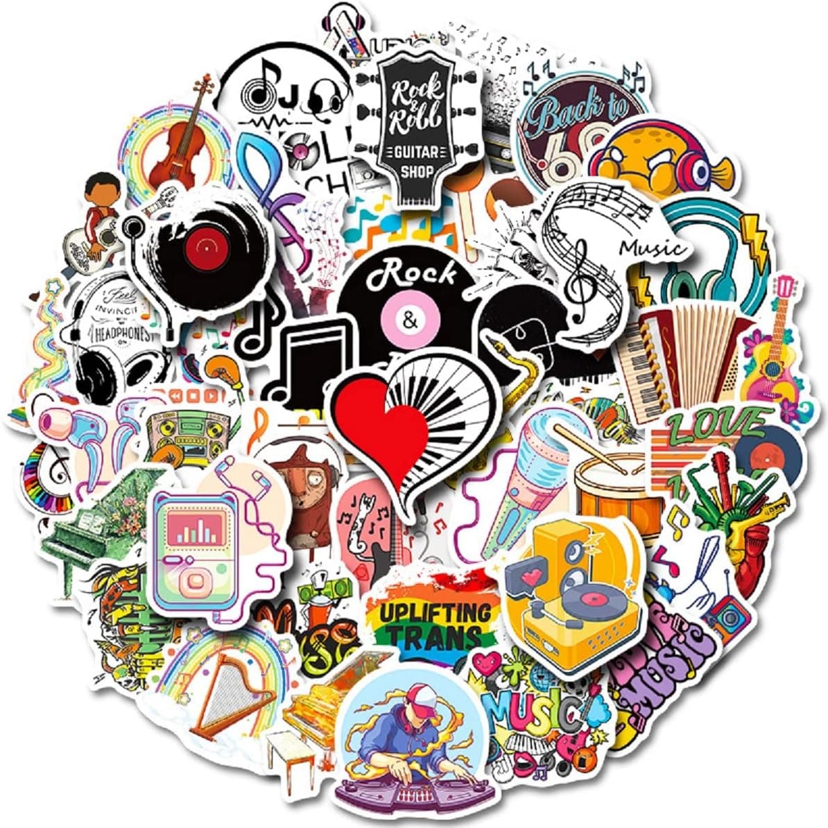 400PCS Quote Stickers, Rock Music, Travel,Animal Stickers Pack Waterproof Vinyl Different Style Stickers for Water Bottles Laptop Phone Books Decoration Large Stickers for Adult