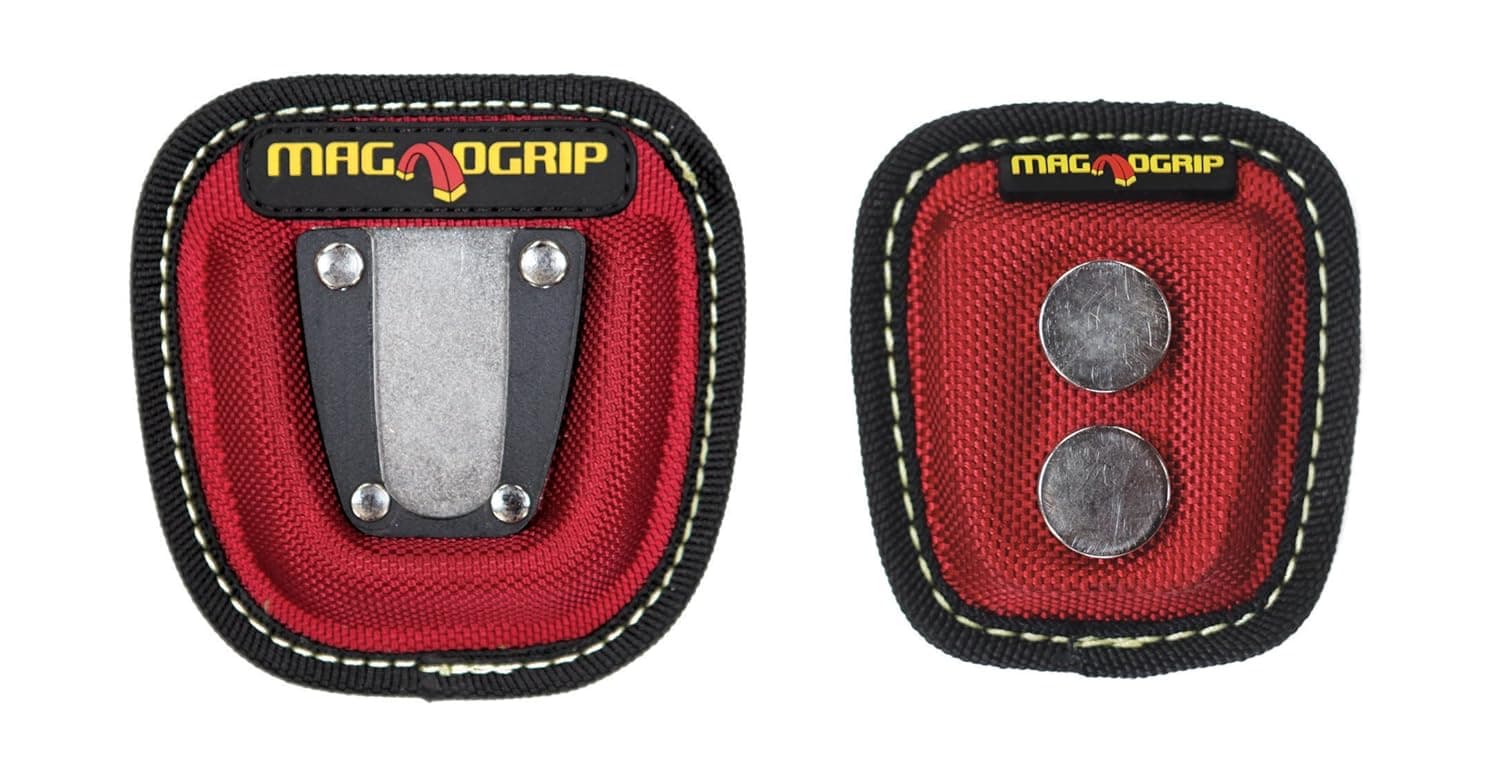 MagnoGrip 002-290 Quick Snap Magnetic Tape Measure Holder, Red