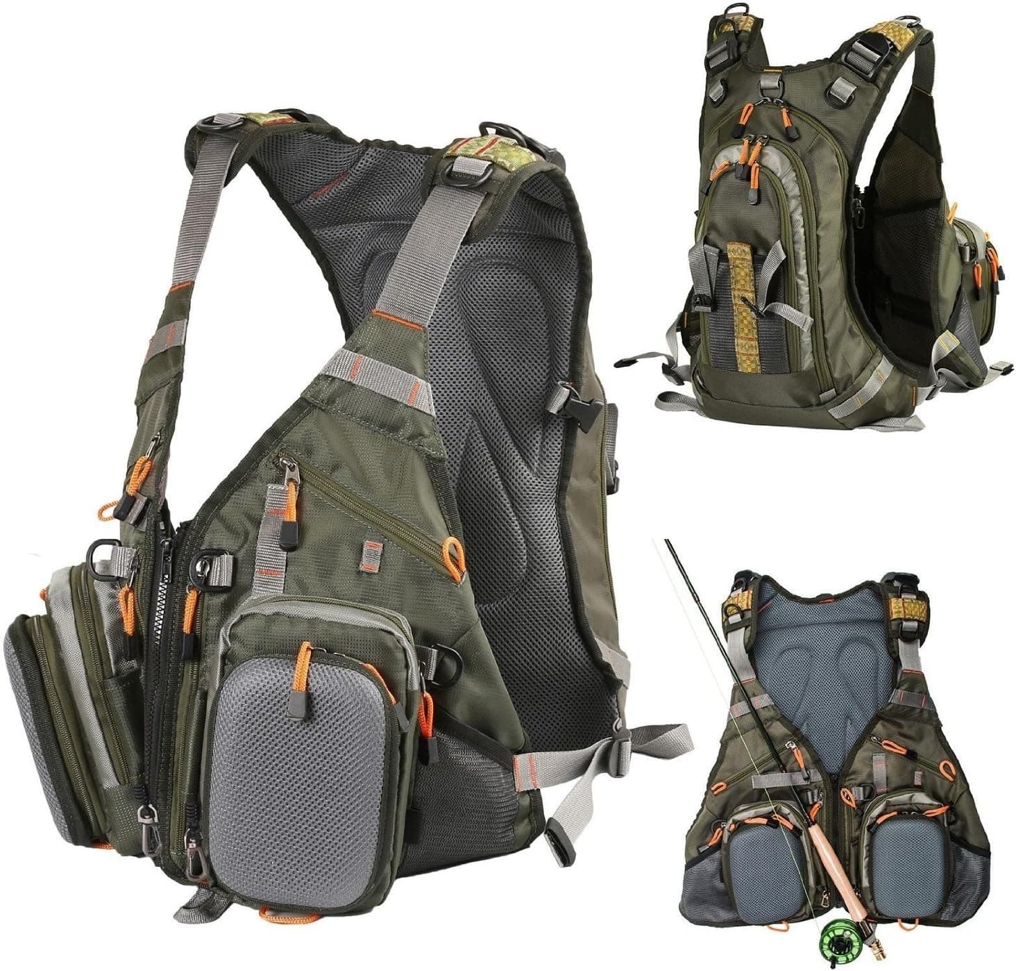 Multi-Pocket Mesh Fishing Vest Outdoor Vest Fly Vest Adjustable Size Jacket