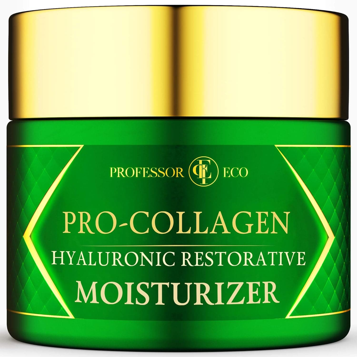 Professor Eco Pro-Collagen Hyaluronic Restorative Moisturizer 2 oz - Tightens Wrinkles - Hyaluronic Acid & Retinol - Anti-Aging Cream