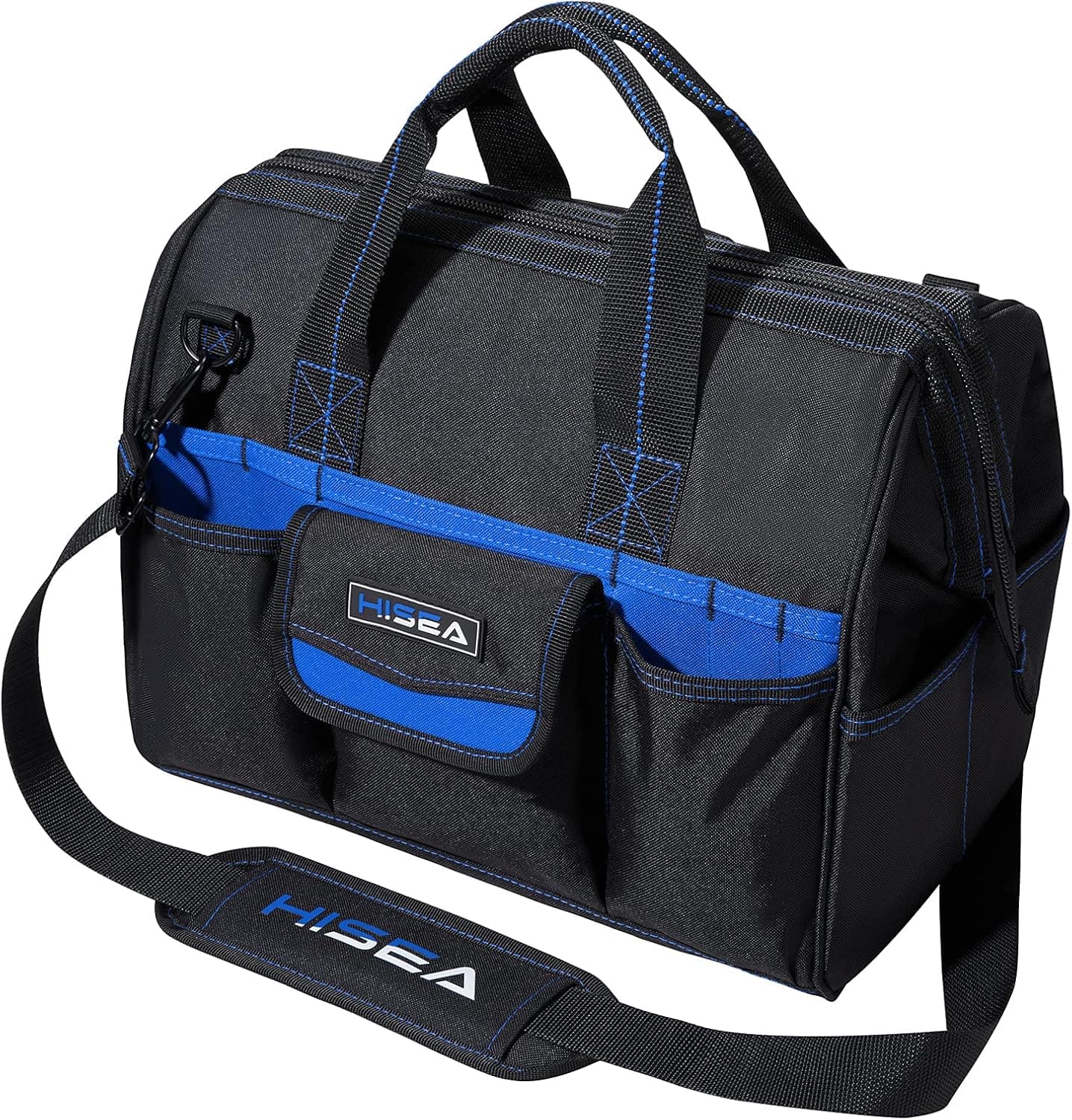 HISEA Wide Mouth Tool Bag with Waterproof Molded Base