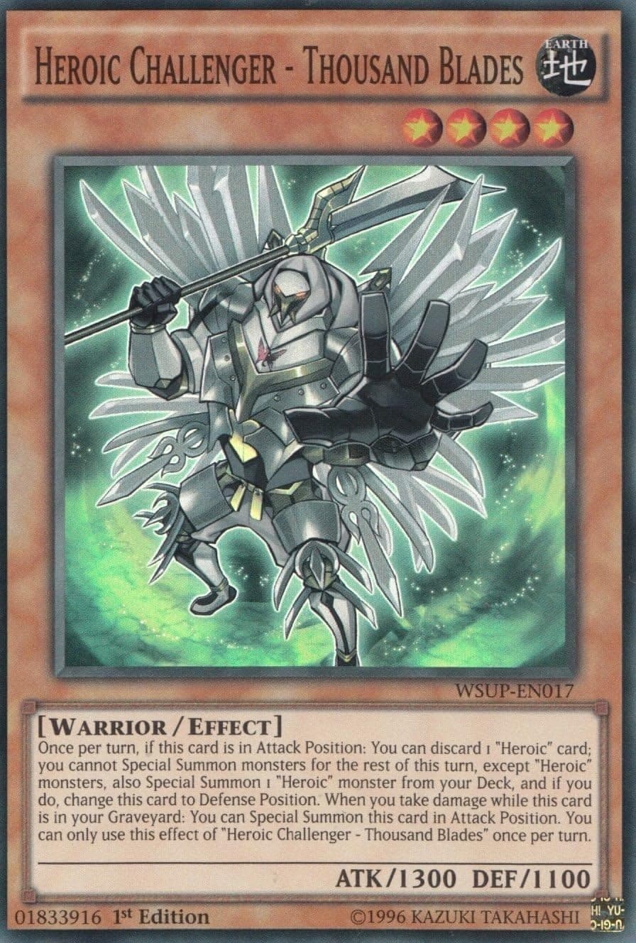 YU-GI-OH! - Heroic Challenger - Thousand Blades (WSUP-EN017) - World Superstars - 1st Edition - Super Rare