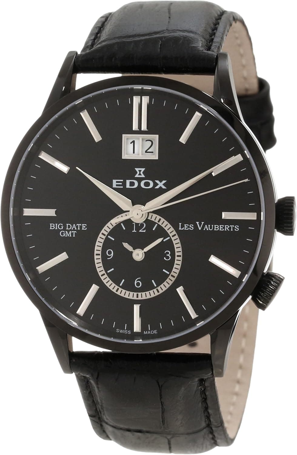 Edox Men's 62003 37N NIN Les Vauberts GMT Date Watch