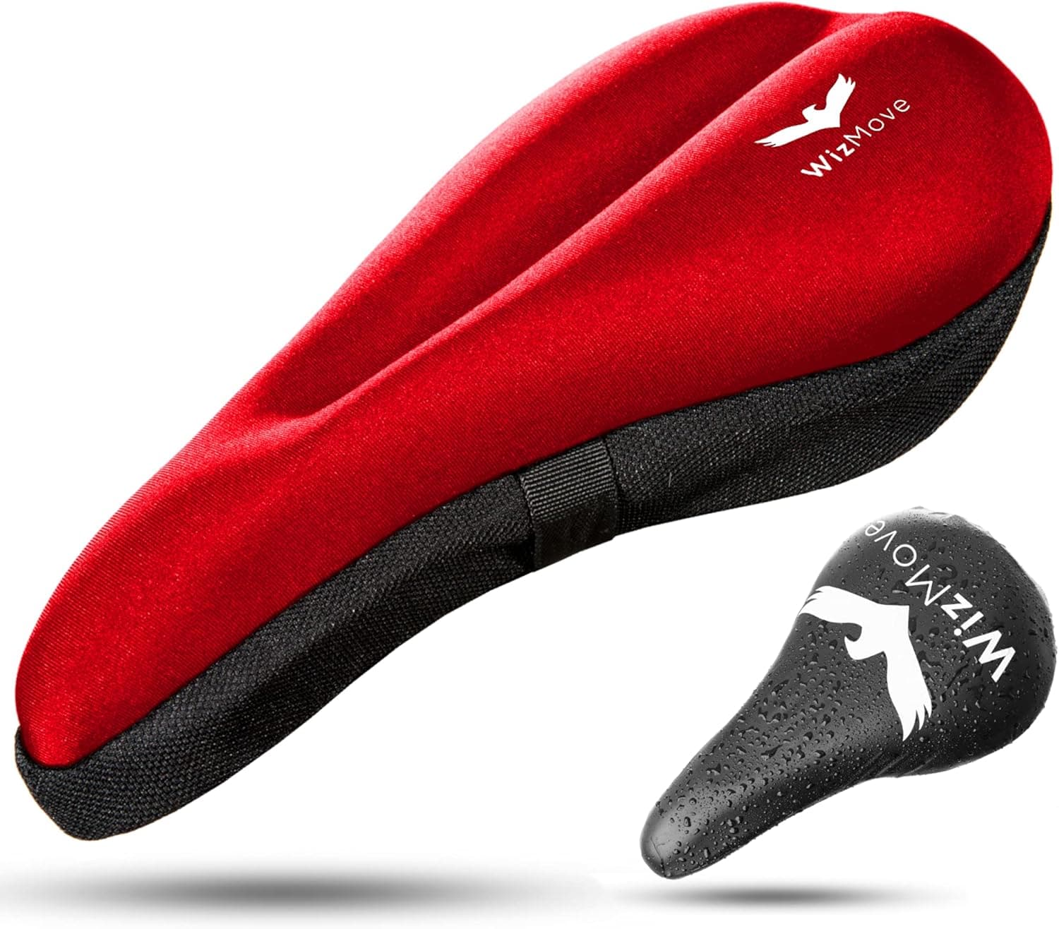 WizMove Gel Bike Seat Cover Bike Seat Cushion for Most Comfortable Seat - Bicycle Seat Cover for Mountain Bike Seat and Road Bike Saddle