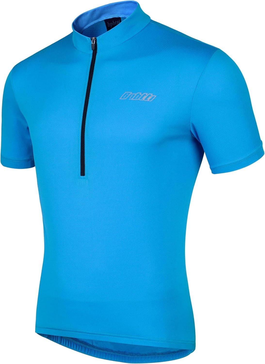 bpbtti Men's Cycling Jersey Short Sleeve Bike Biking Shirts with Half Front Zipper & 3-Rear Pockets