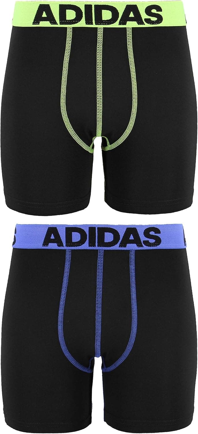 adidas Boys / Youth Sport Performance Climalite Boxer Brief Underwear (2-Pack)