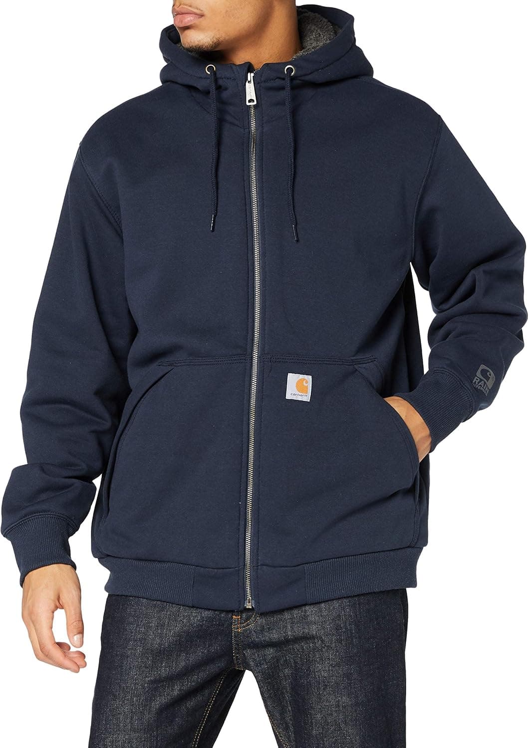 Carhartt Men's Rain Defender® Relaxed Fit Midweight Sherpa-Lined Full-Zip Sweatshirt