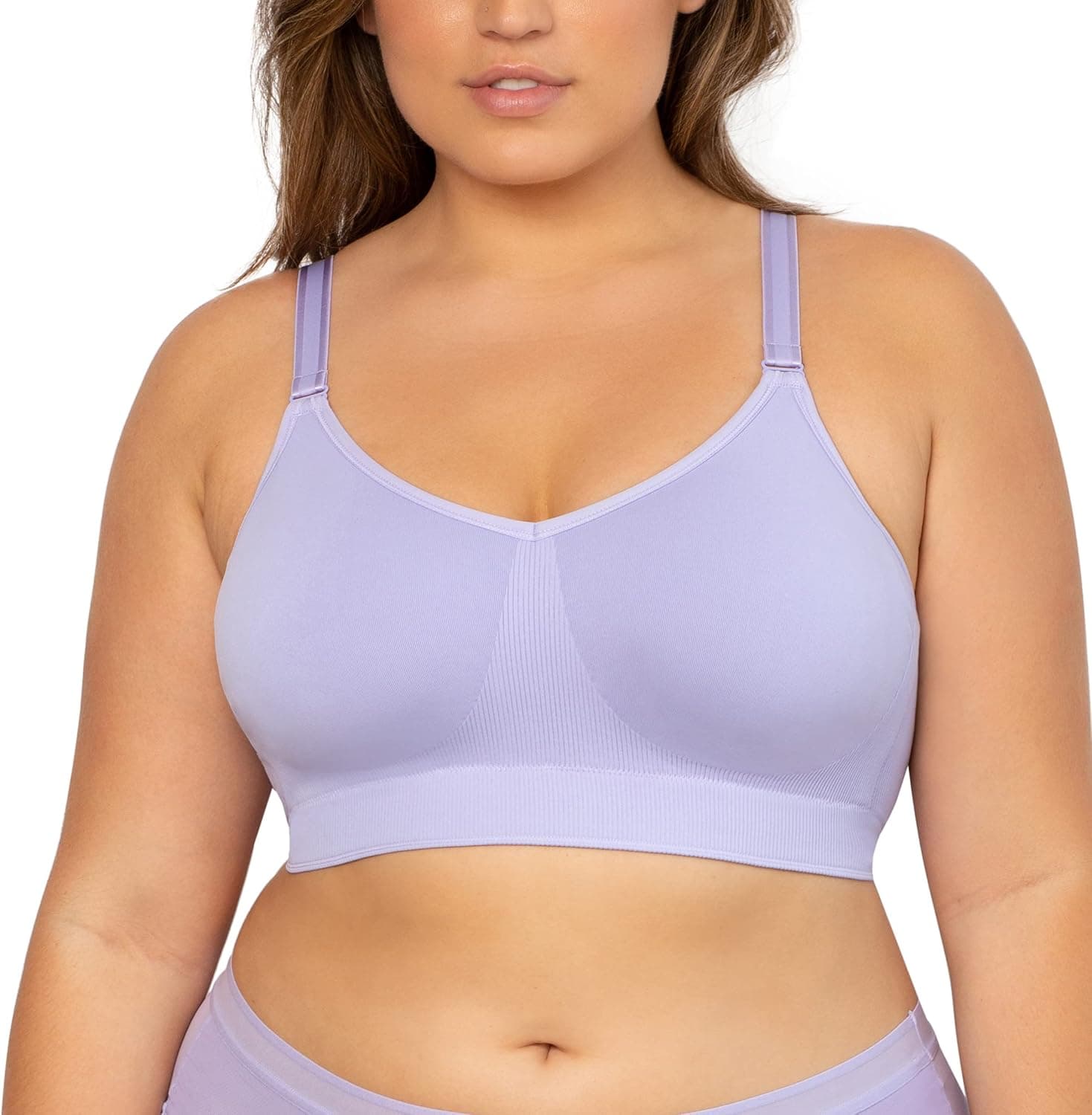 Curvy Couture Women's Luxe Smoothing Seamless Plus Size Bralette
