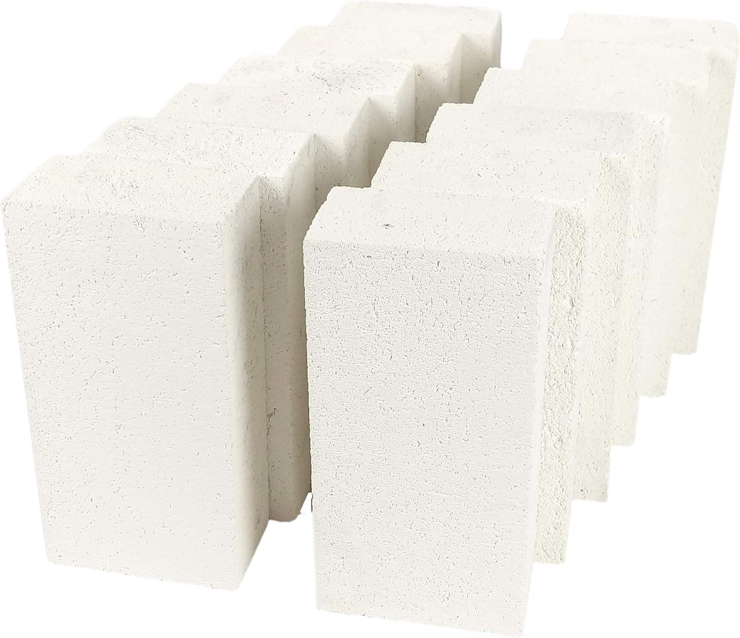 Lynn Manufacturing Insulating Fire Brick, Heat Insulation Block, Low Thermal Conductivity, 2.5" x 4.5" x 9", Pack of 12, 2600F-Rated, for Kilns, Forges, Furnaces, Soldering, 3126T