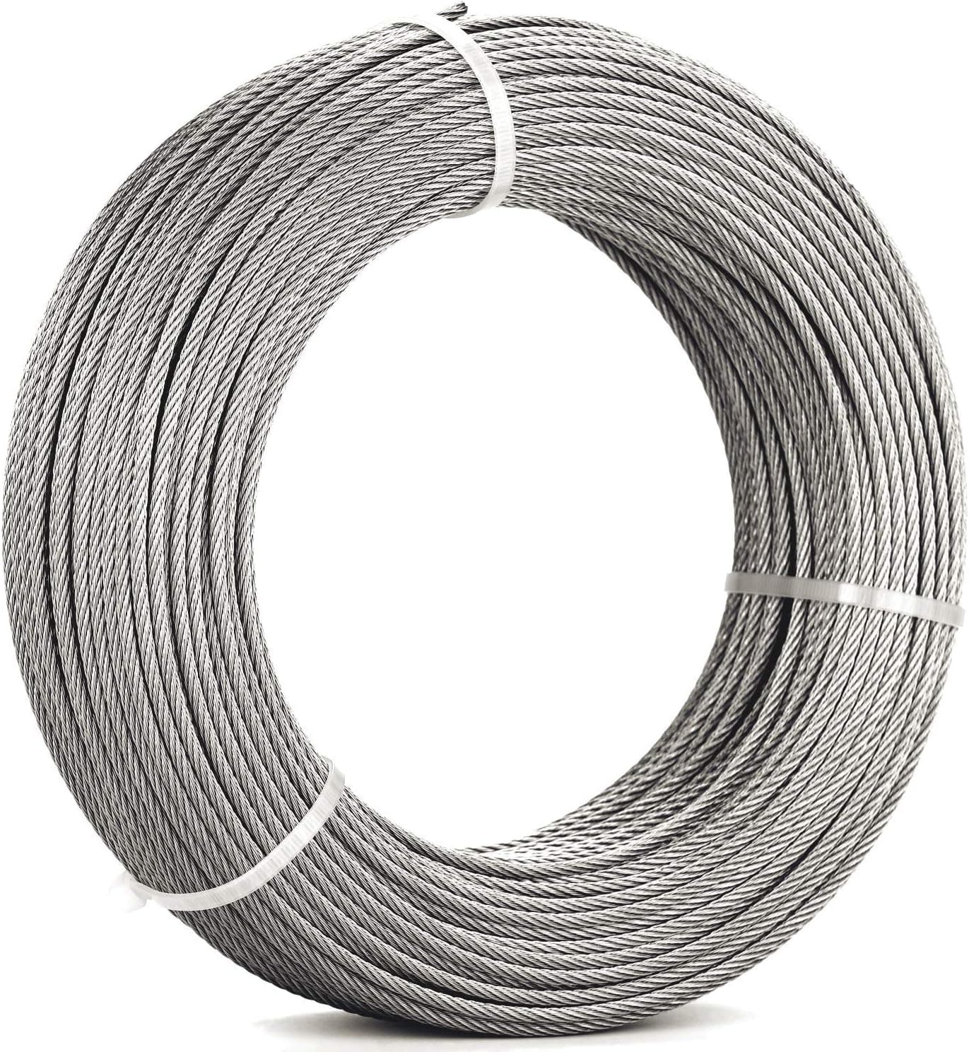 Senmit 1/8 Stainless Steel Aircraft Wire Rope for Deck Cable Railing Kit,7x7 300Feet T316 Marin Grade