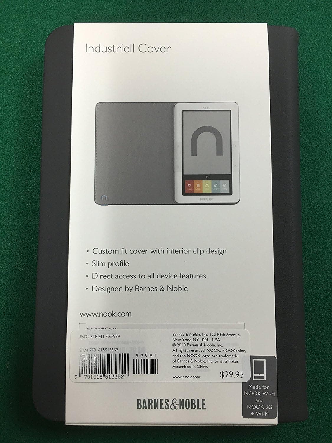 Barnes & Noble for Nook 1st Edition Wi-fi + 3G Industriell Cover