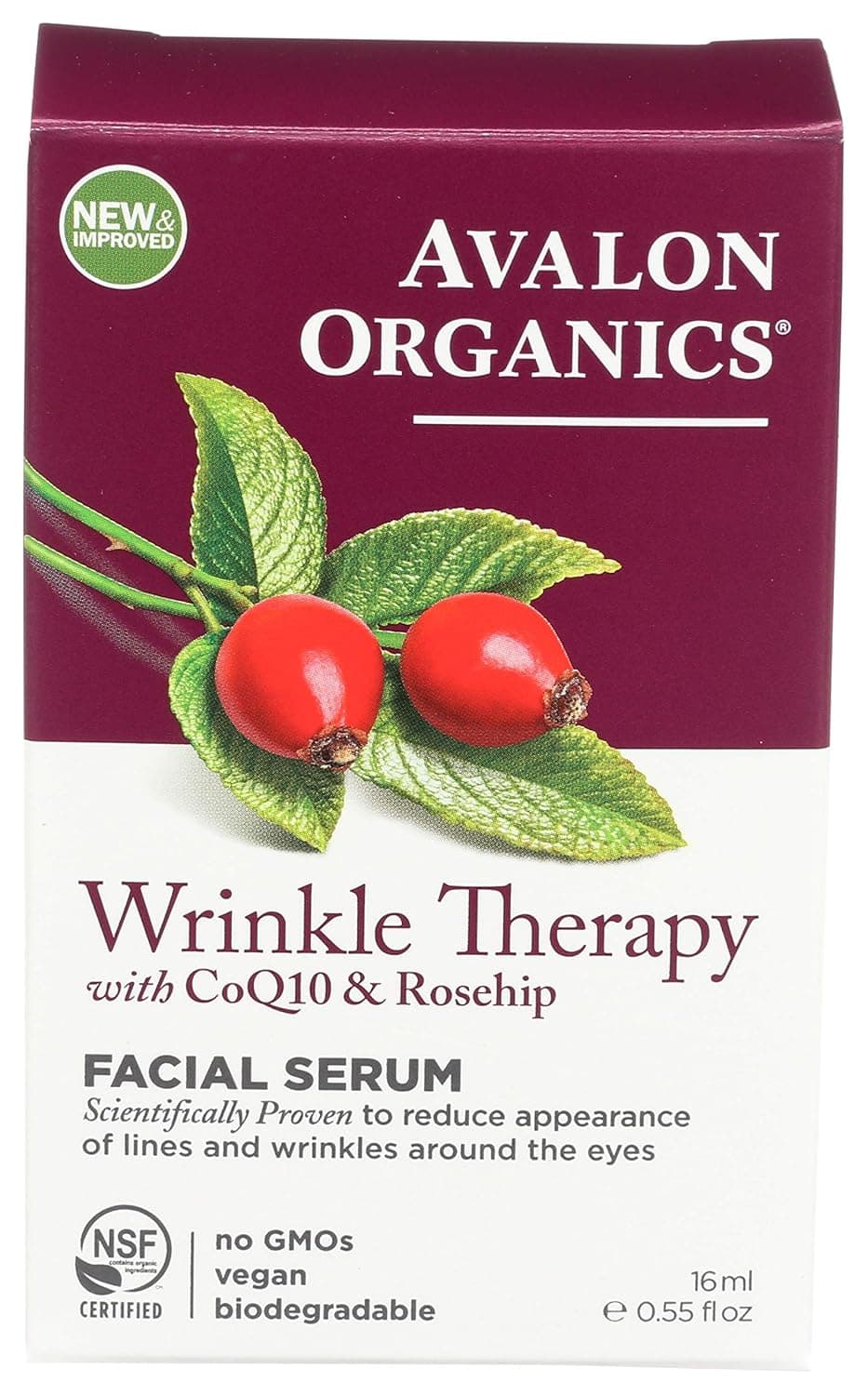 Avalon Organic Botanicals, Wrinkle Defense Serum, CoQ10 Enzyme, 0.55 oz