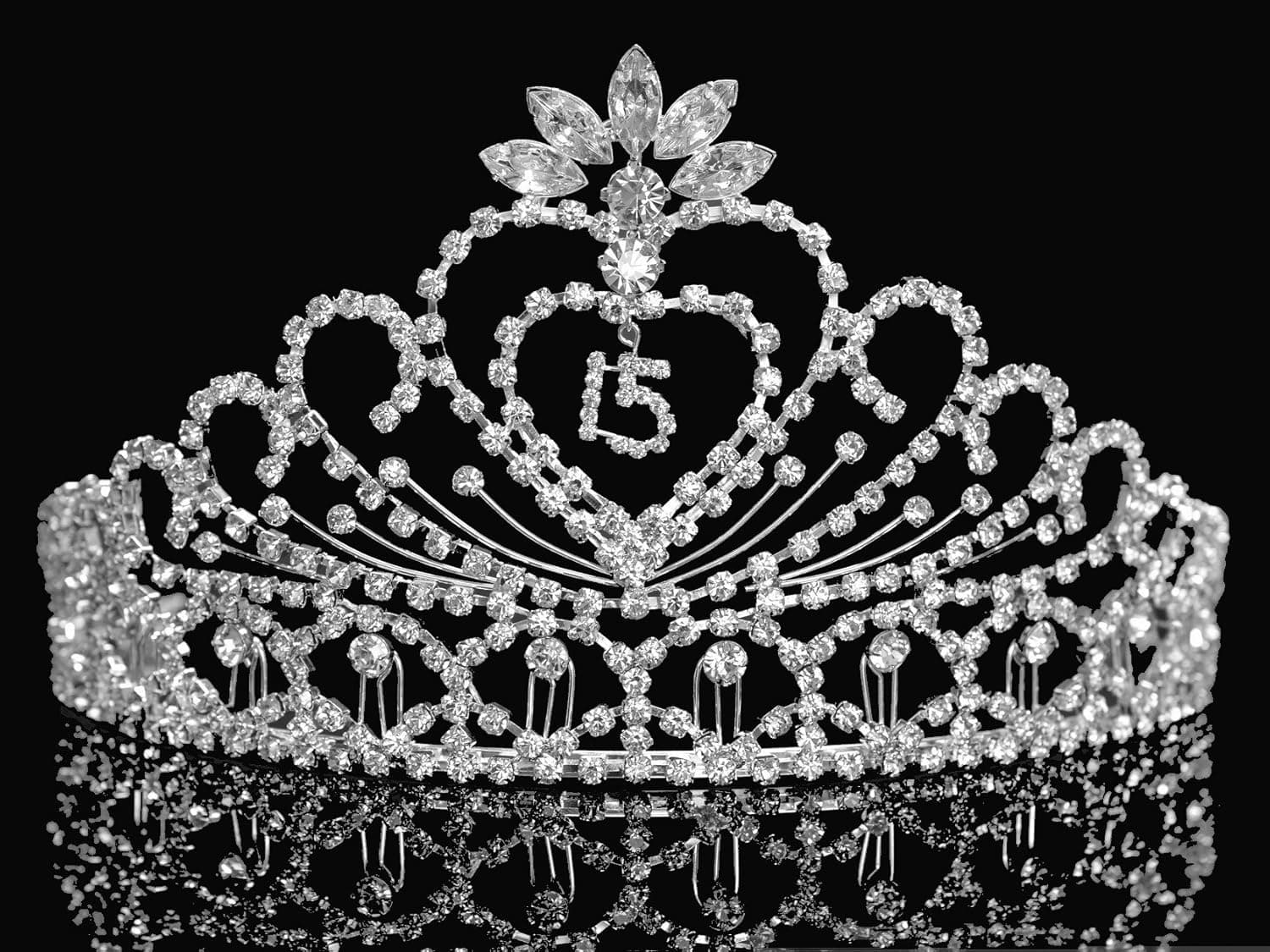 Quinceanera 15 Birthday Tiara Crystal Princess 1337FA