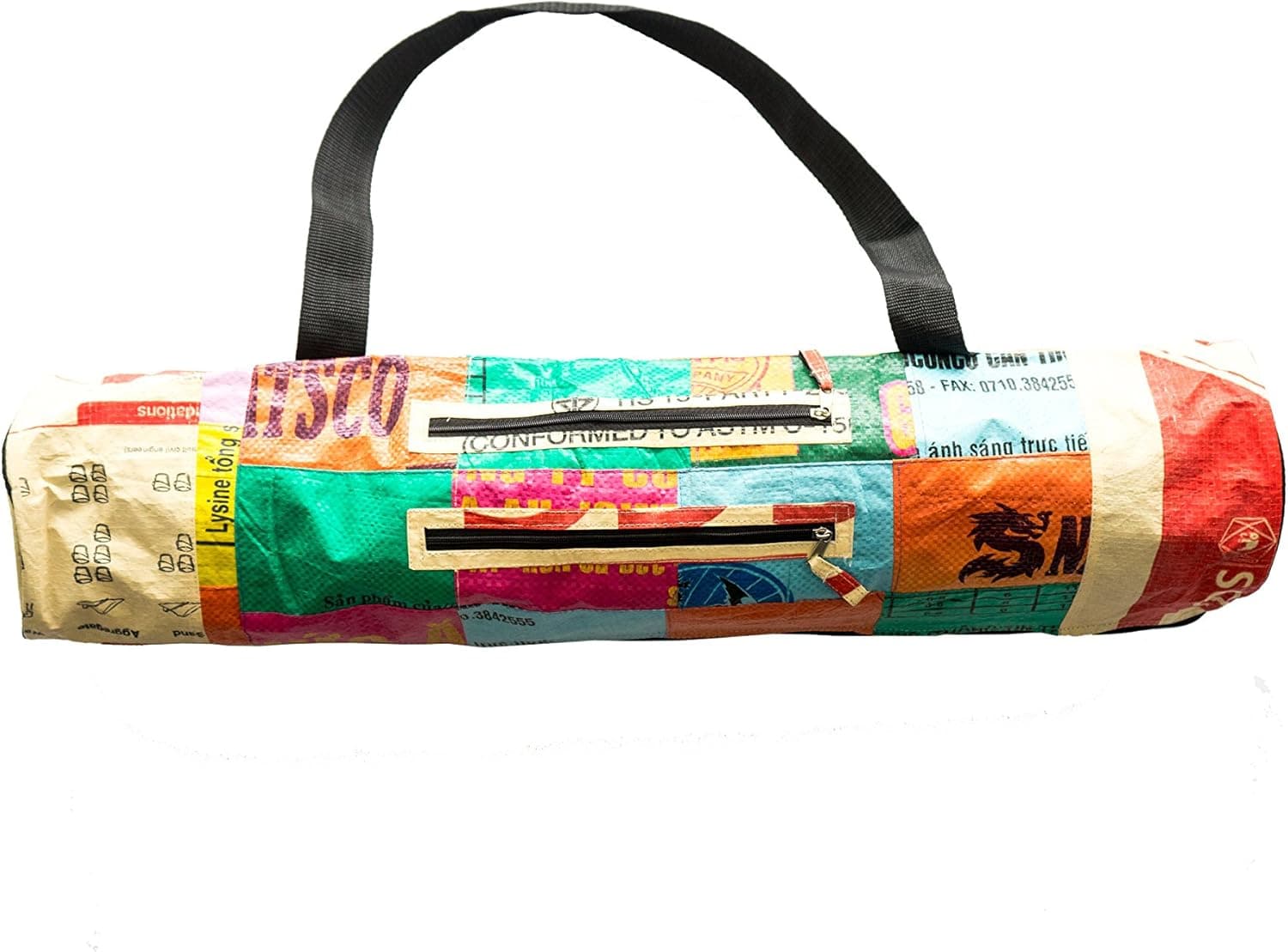 Handmade Eco Friendly Elephant Yoga Mat Bags - Carrying Case Constructed from Recycled Cement Bags - 100 Percent of Profits Go Directly to Charity!