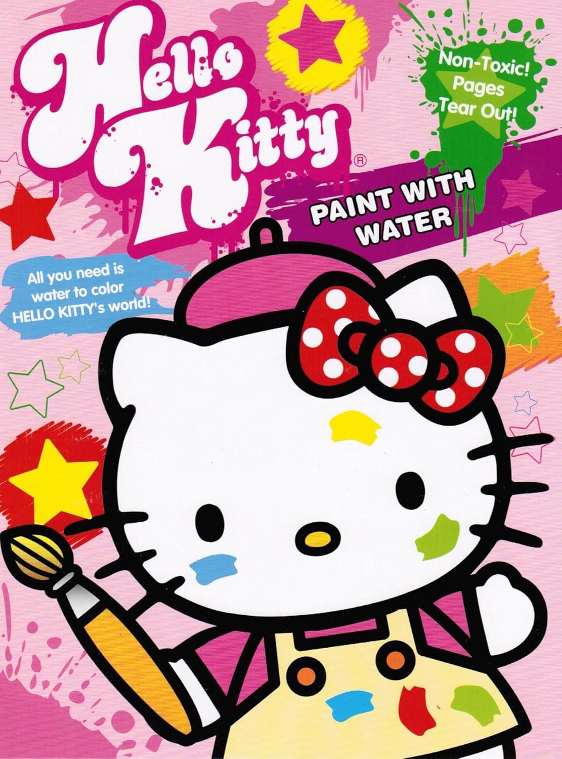 Hello Kitty Paint with Water Book 12 Tear Out Pages