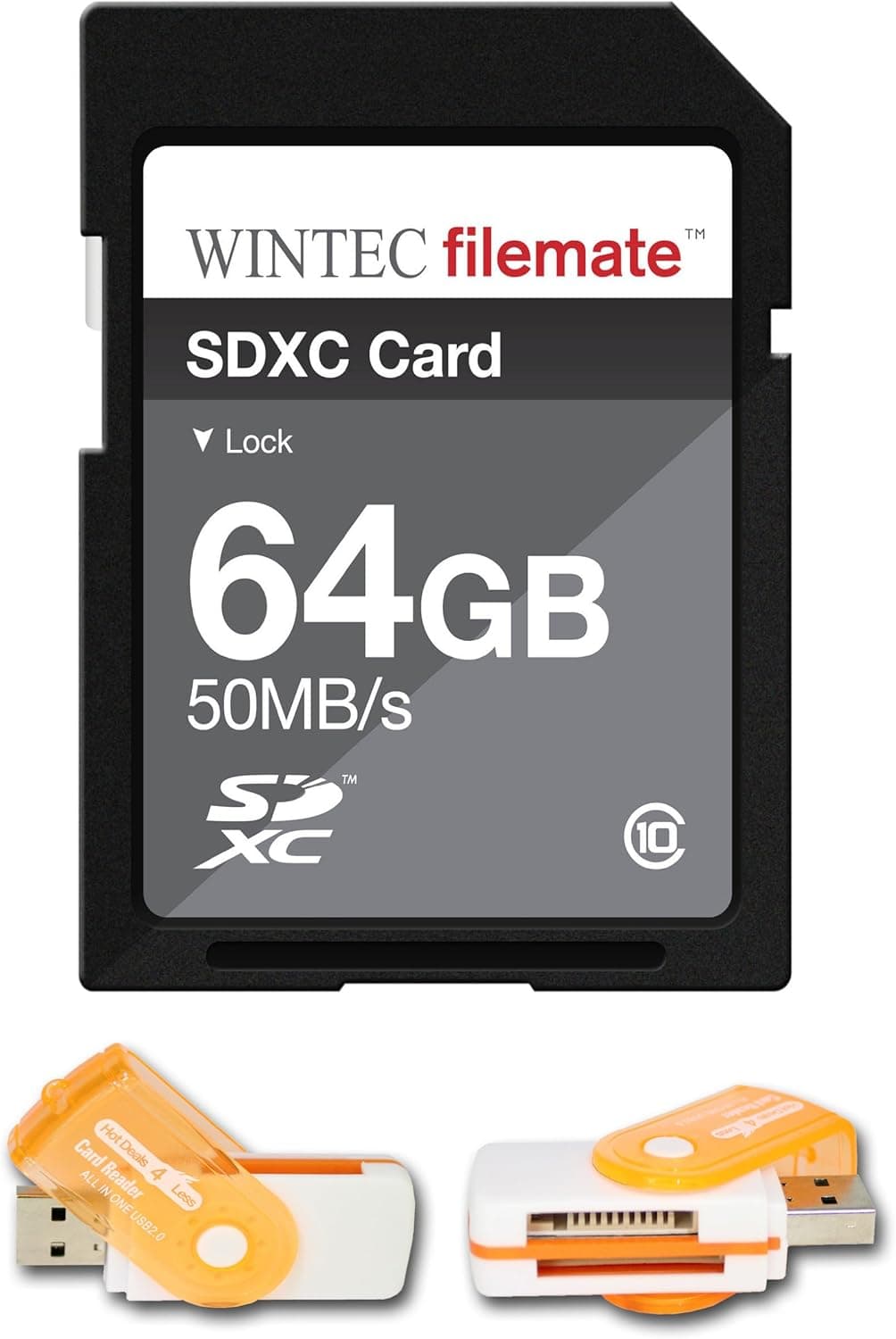 64GB Class 10 SDXC High Speed Memory Card 50MB/Sec. For Sony HDR-XR160 HDR-CX160/B CamCorder. Perfect for high-speed continuous shooting and filming in HD. Comes with Hot Deals 4 Less All In One Swivel USB card reader and.
