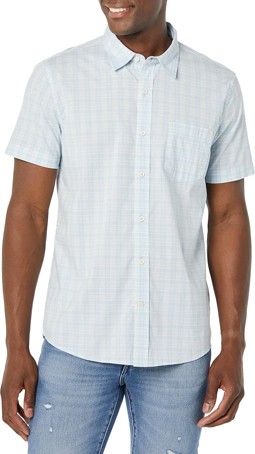 Goodthreads Men's Standard-Fit Short-Sleeve Stretch Poplin Shirt
