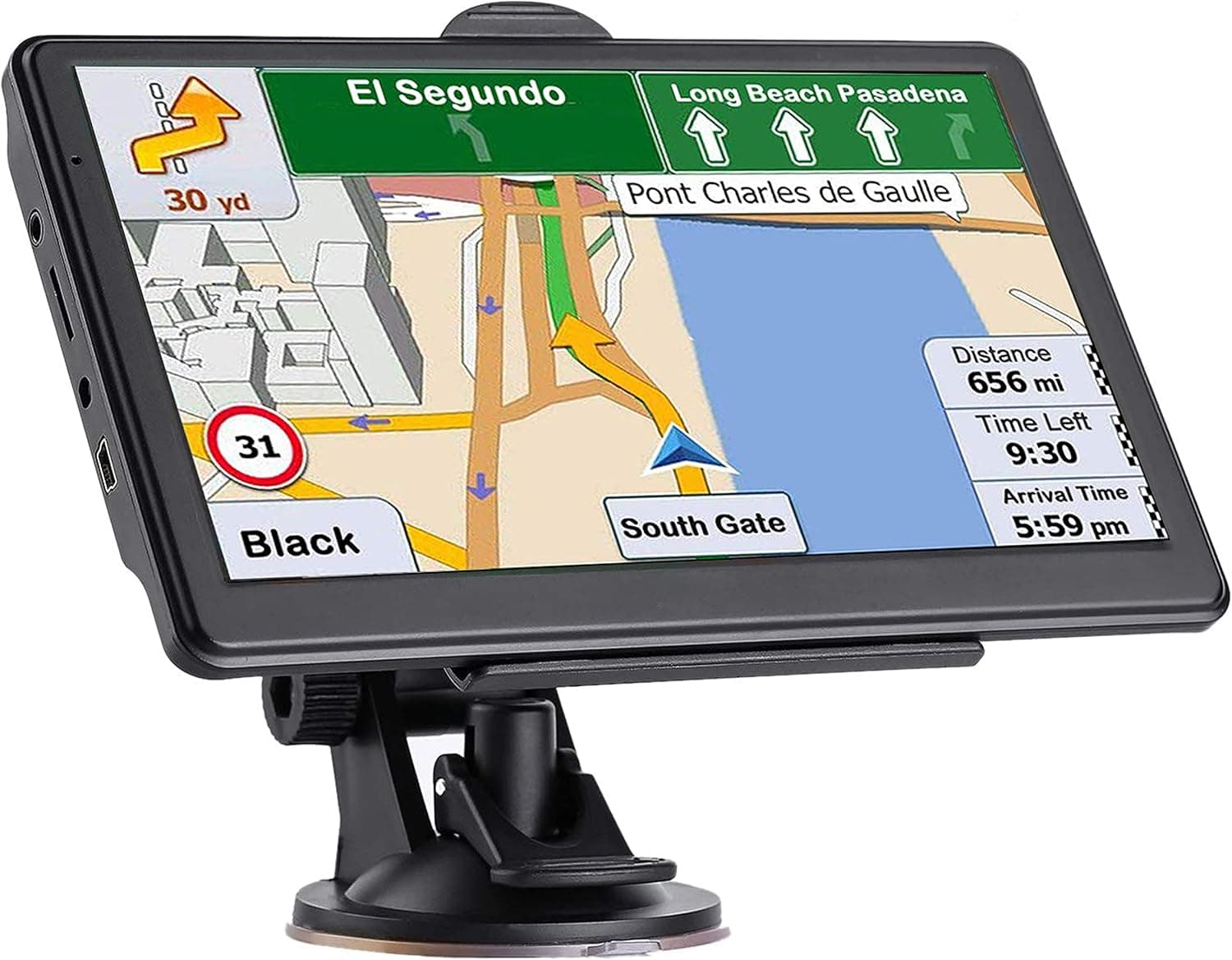GPS Navigation for Car, Latest 2023 Map 7 inch Touch Screen Car GPS 256-8GB, Voice Turn Direction Guidance, Support Speed and Red Light Warning, Pre-Installed North America Lifetime map Free Update