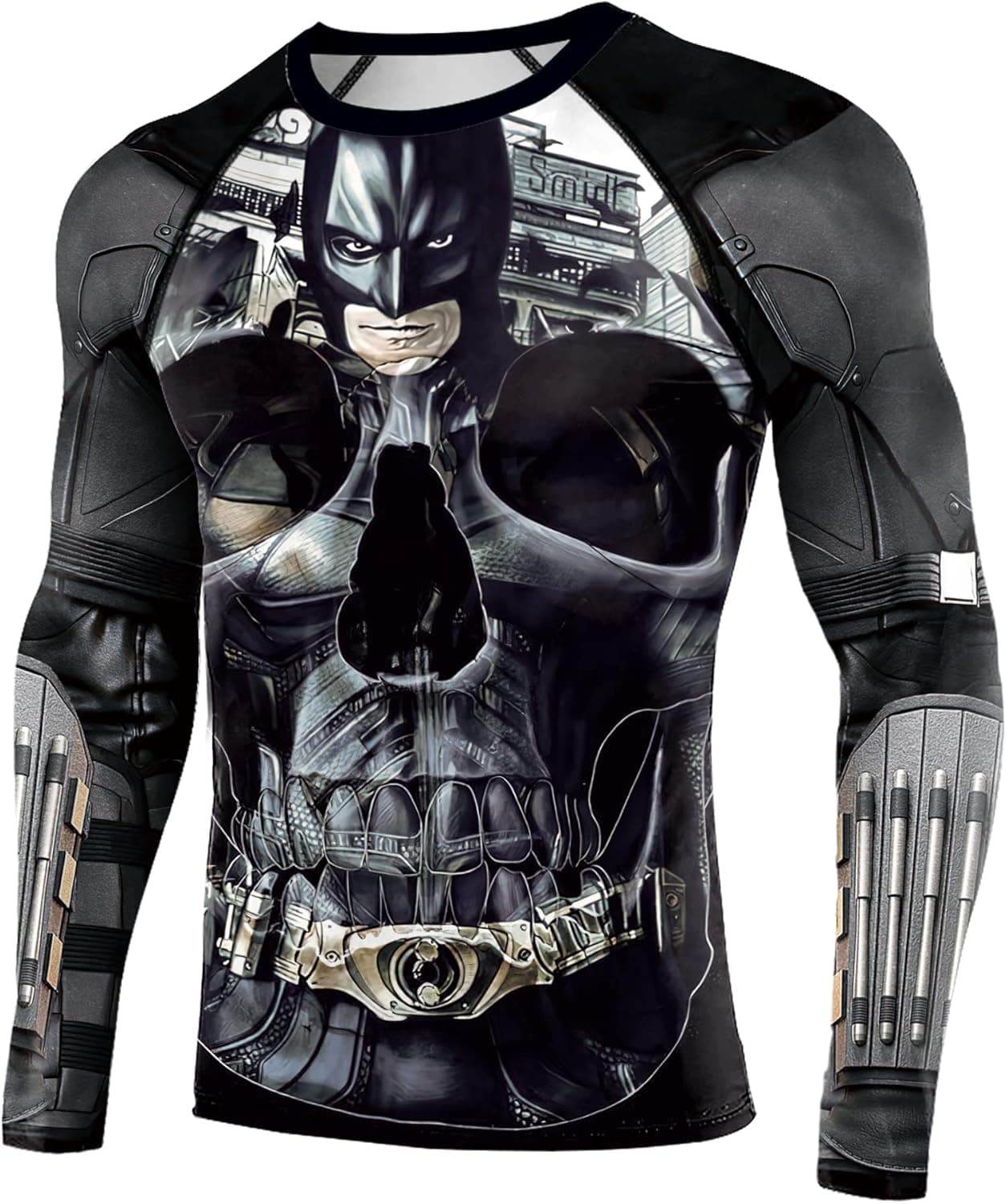 Men's Compression Shirts Cool Athletic Base Layer Long Sleeve Rash Guard Shirts Workout Sports Fitness Summer Tops