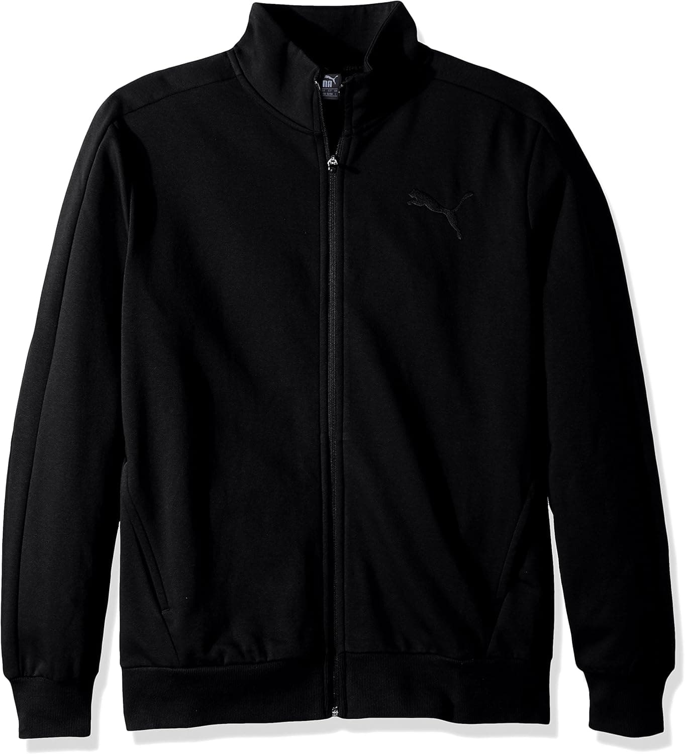 Puma Men's P48 Core Track Jacket, Cotton Black/Cotton Black, M