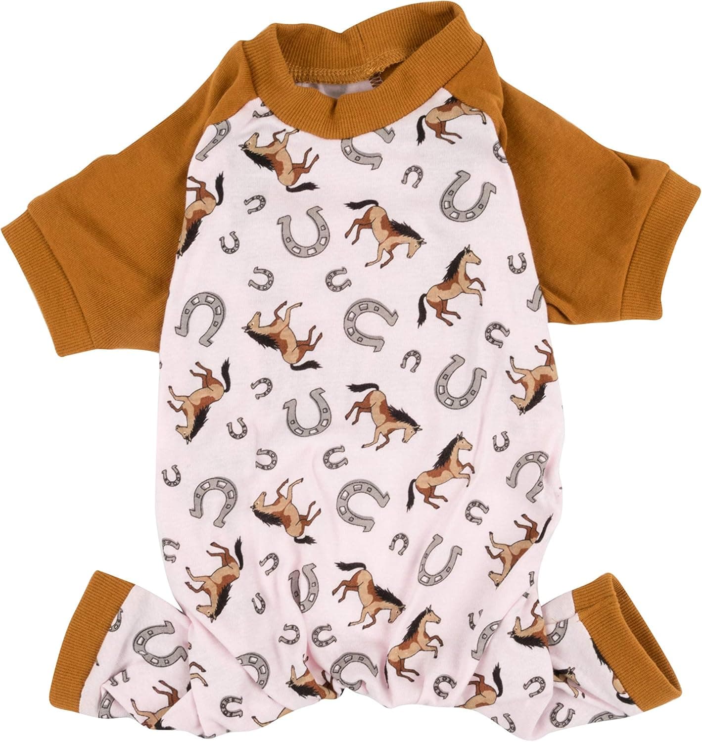Leveret Matching Dog Pajamas Christmas Pjs 100% Cotton Horse Pink Size X-Large