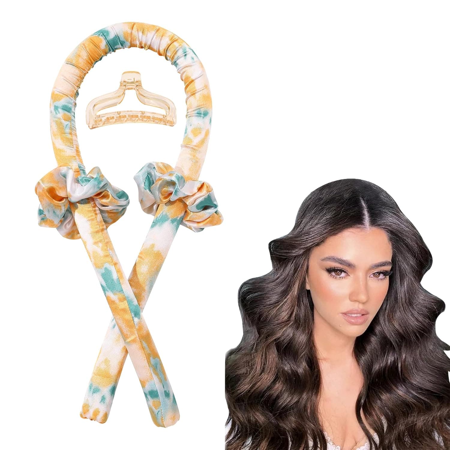 Heatless Curls Curler Curling Rod Headband, Satin Heatless Curling Set No Heat Curling Headband Hair Curler to Sleep Overnight