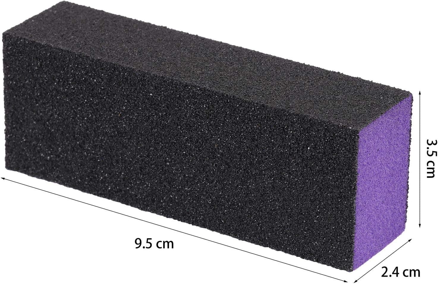 Nail Buffer Nail Polisher Sanding Block 60/100 Grit Nail Art Pedicure Manicure Tool 10 PCS (Black Purple)