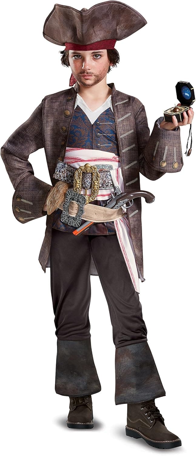 Disguise Pirates Of The Caribbean 5 Capt Jack Deluxe Child Costume