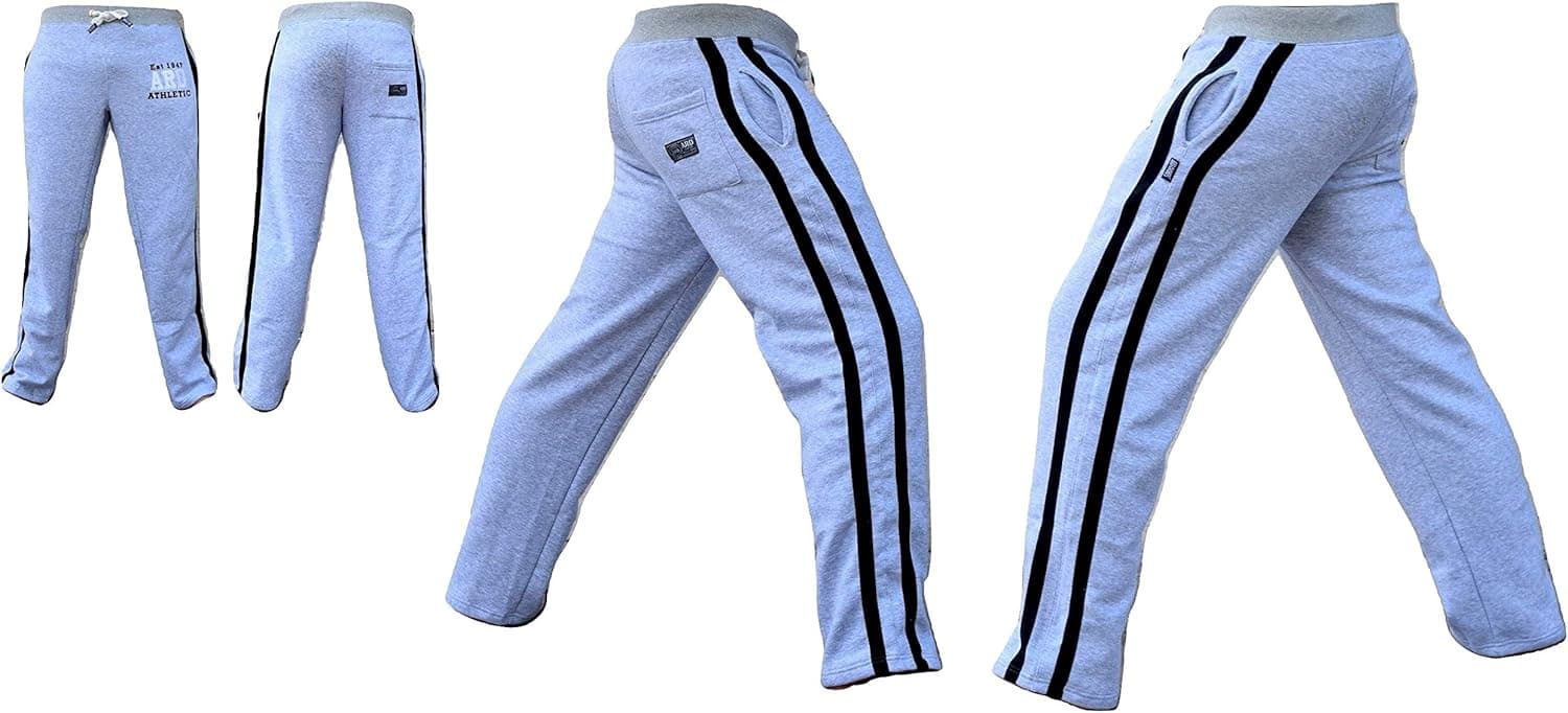 ARD-Champs Men's Fleece Joggers Bottom Jogging Exercise Fitness Gym Sweat Cotton Trousers