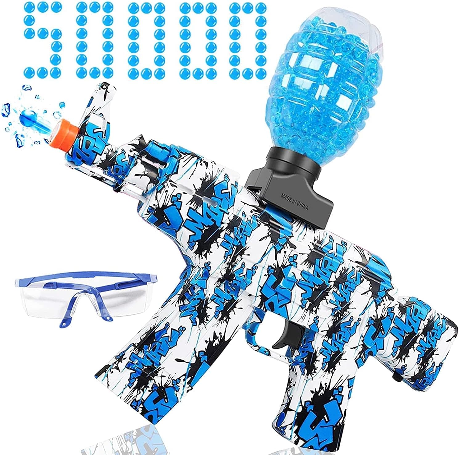 Electric Gel Ball Blaster Automatic Splatter Ball Blaster Water Beads and Goggles for