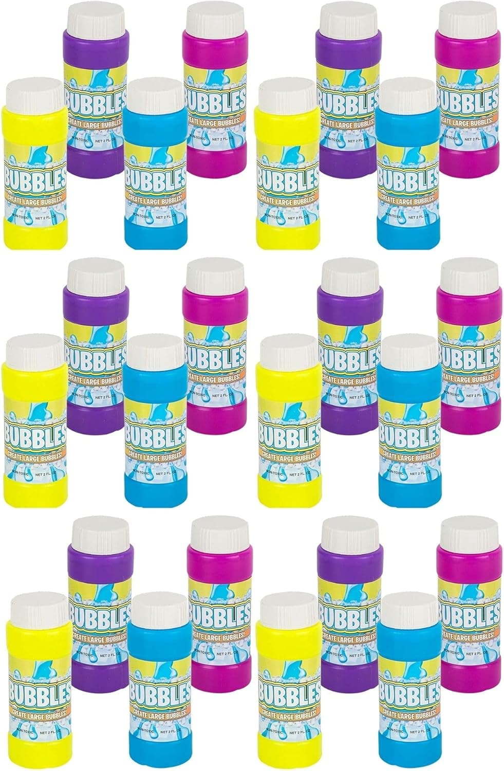 Rhode Island Novelty Bubble Bottles Assortment (12-Pack) - 2 oz