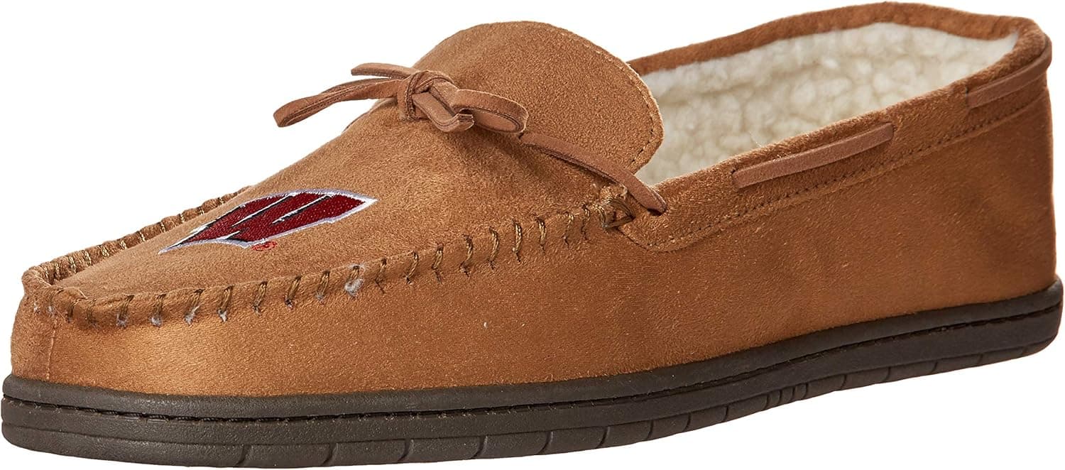FOCO Mens NFL Team Logo Moccasin Slippers