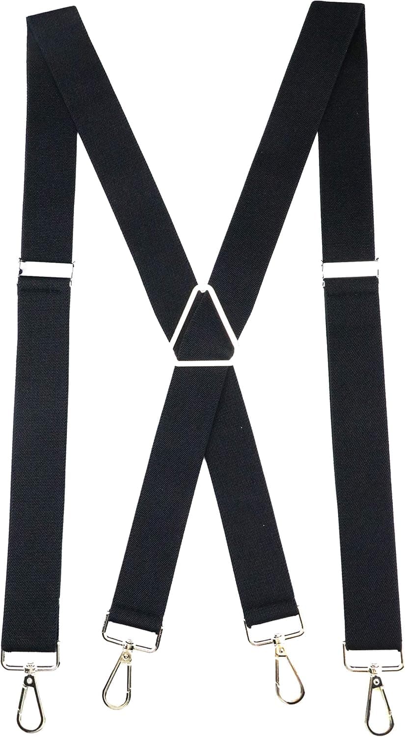 Romanlin Mens Suspenders with Swivel Hooks on Belts Loops Heavy Duty Big and Tall Adjustable Braces