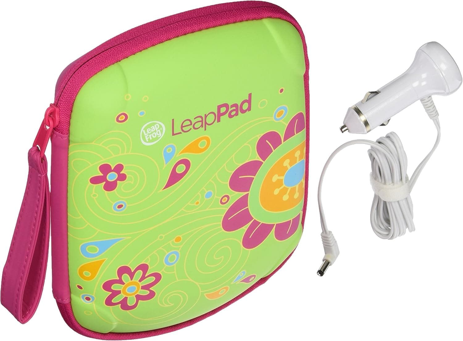 Leapfrog Leappad Accessories On-the-go Bundle. Flower Carrying Case, Car Adapter & $15 Digital Download Card