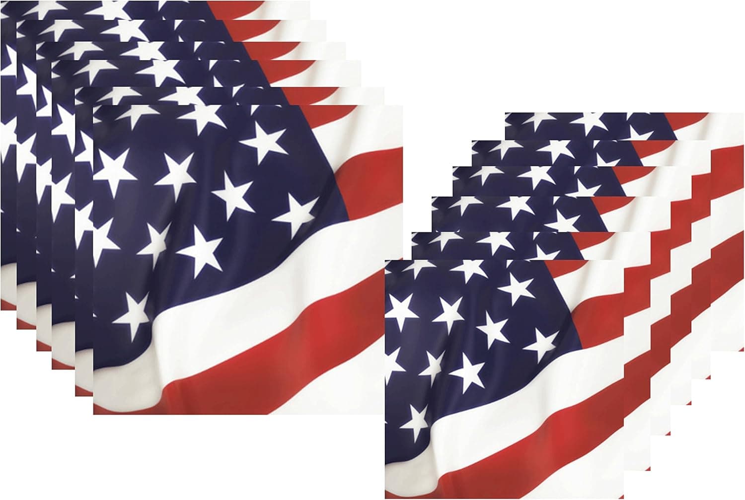 Patriotic American Flag Celebration Napkin Bundle for 36 Guests - Includes Lunch and Beverage Sizes