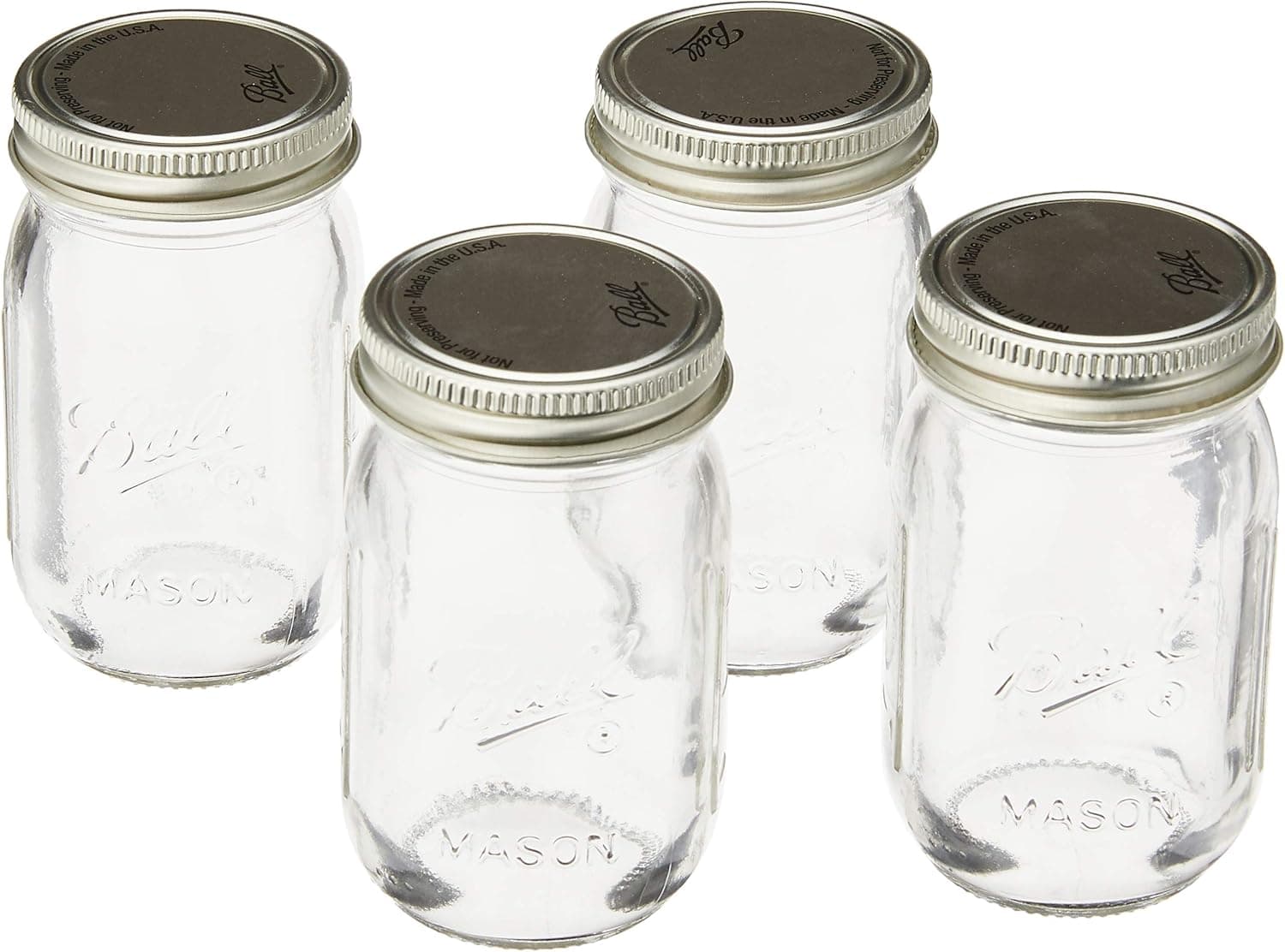 Jarden Ball 4PK 4OZ Mini Jars, 4 Pack, Plain